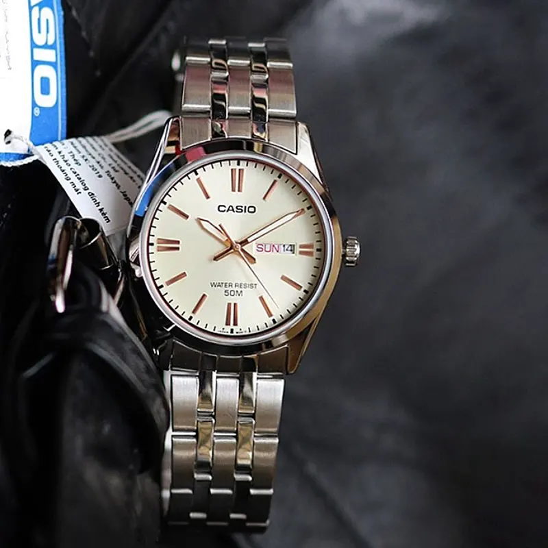 Casio Enticer Cream Dial Classic Ladies Watch- LTP-1335D-9AV